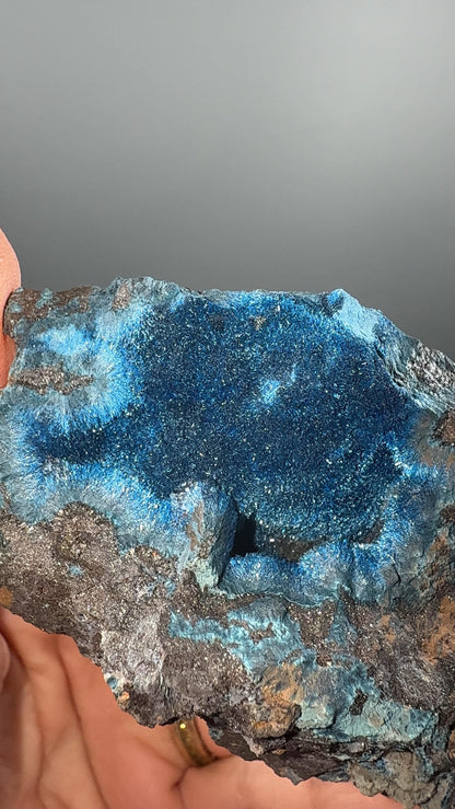 Rare! Blue Shattuckite Crystal From Mesopotamia mine, Khorixas, Namibia