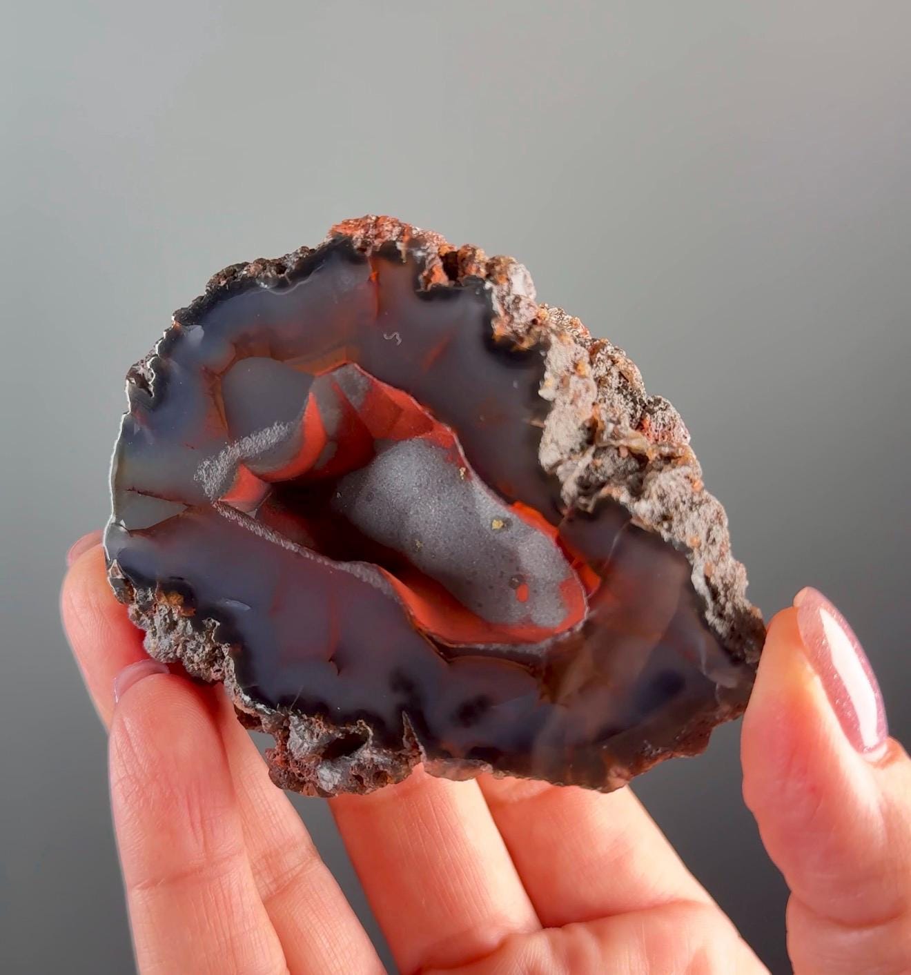 UV Reactive Red Fox Agate Crystal