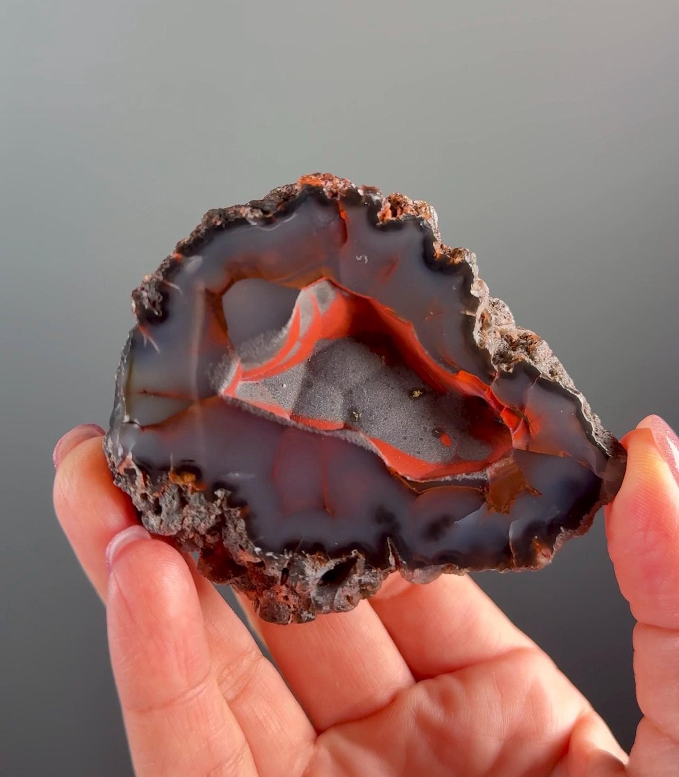 UV Reactive Red Fox Agate Crystal