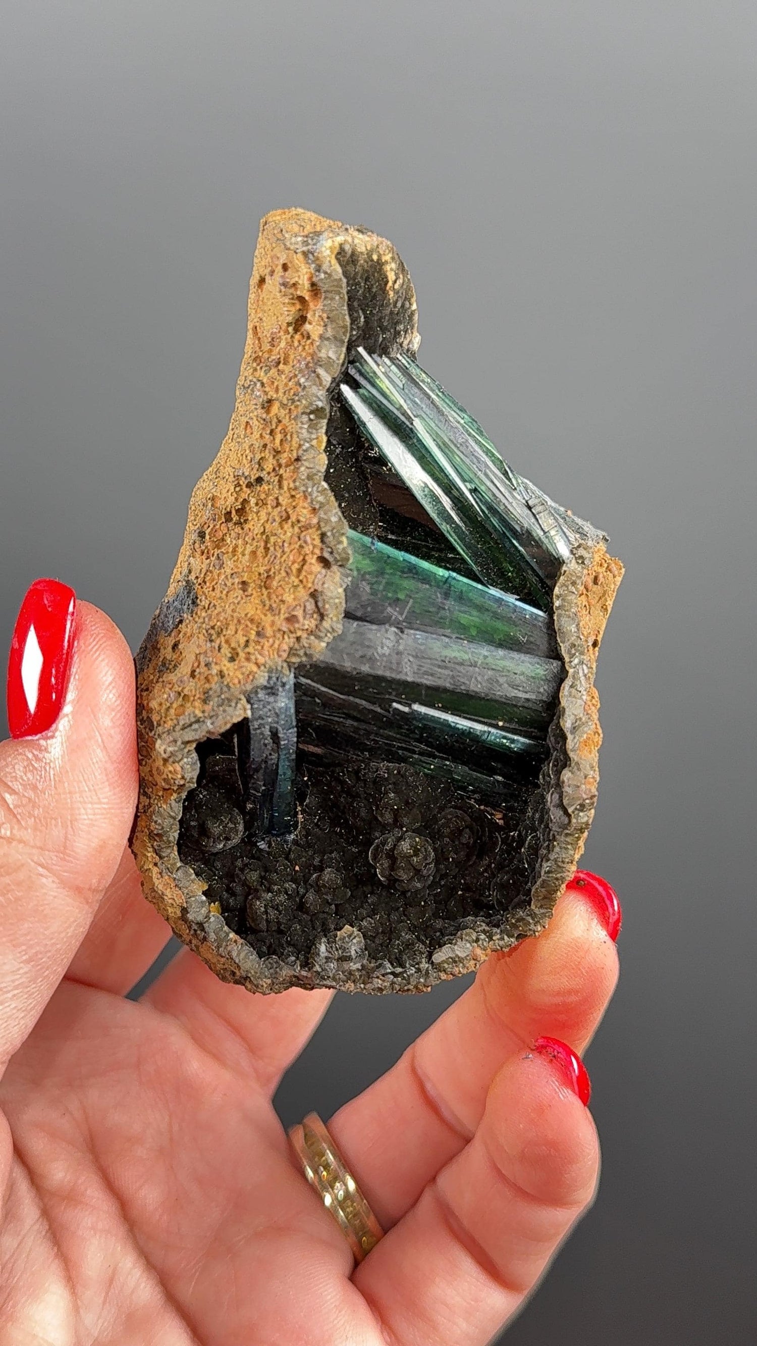 Gemmy Blue Green Vivianite, Vivianite Crystal