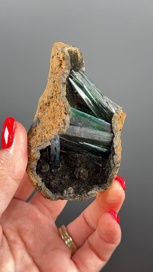 Gemmy Blue Green Vivianite, Vivianite Crystal