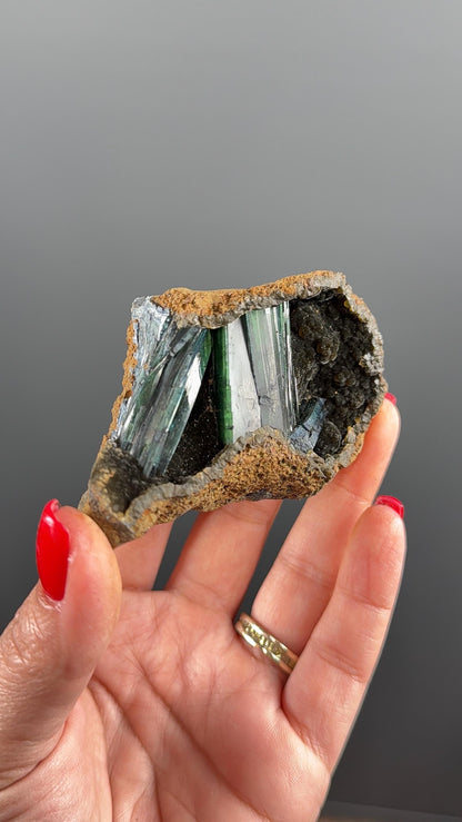 Gemmy Blue Green Vivianite, Vivianite Crystal