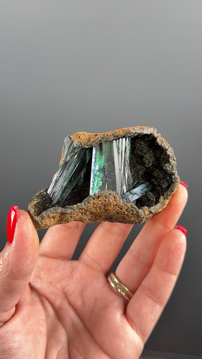 Gemmy Blue Green Vivianite, Vivianite Crystal