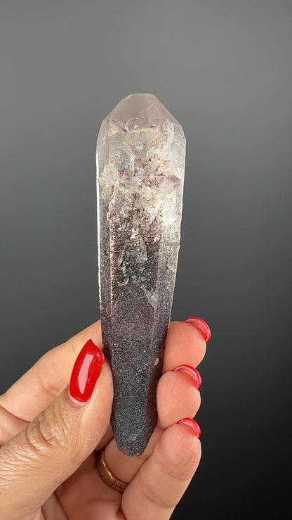 Laser Quartz with Glittery Hematite and Lithium- Double Terminated Quartz