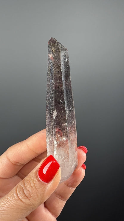 Laser Quartz with Glittery Hematite and Lithium- Double Terminated Quartz