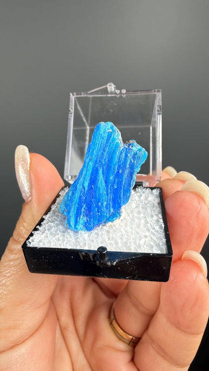Chalcanthite Specimen from Planet Mine Arizona (with display box)