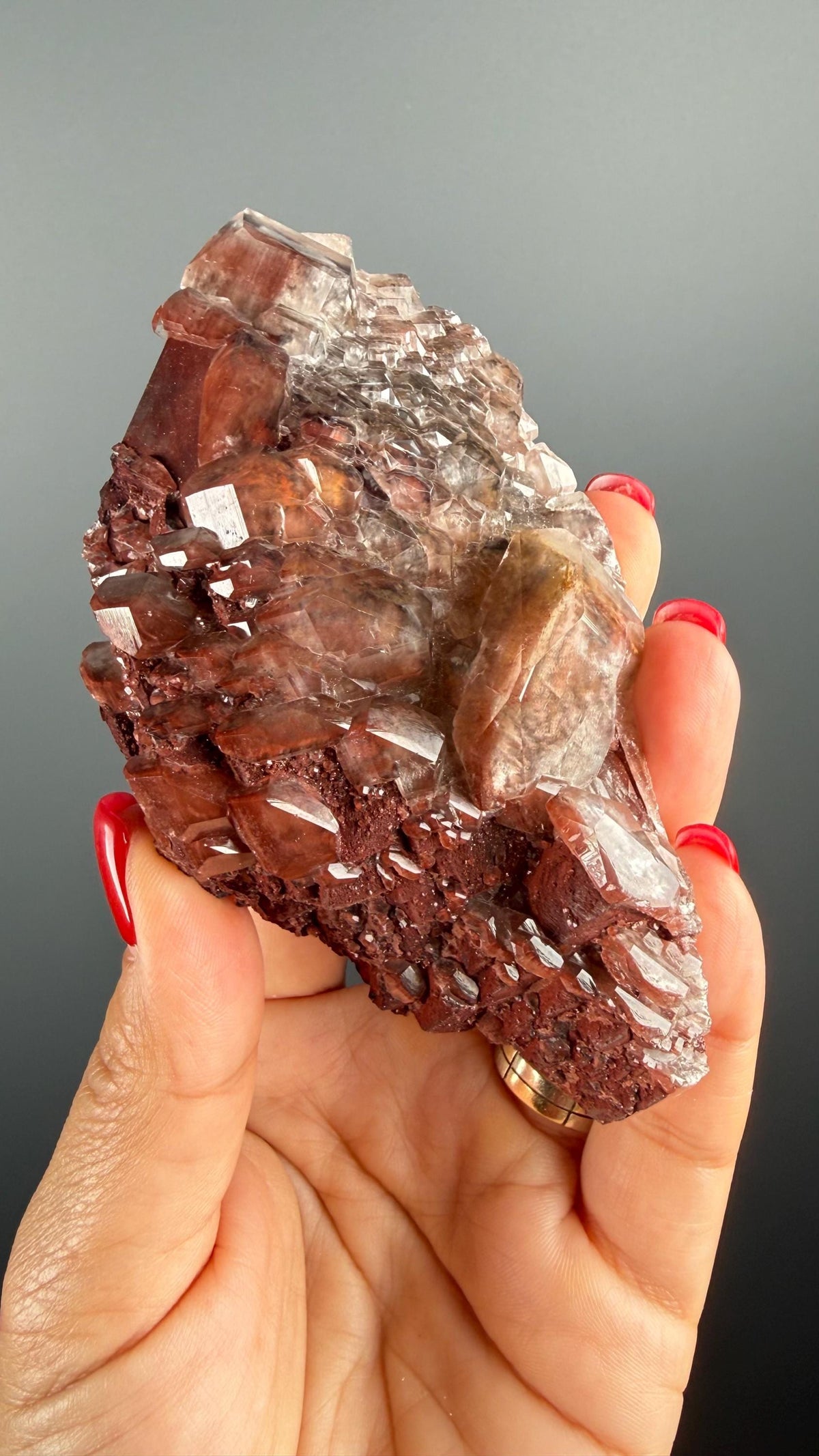 Raw Chocolate Calcite Crystal Specimen from China