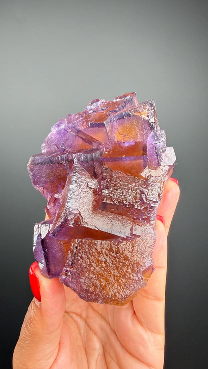 Zoning Fluorite Crystal Minerva Mine, Illinois, USA