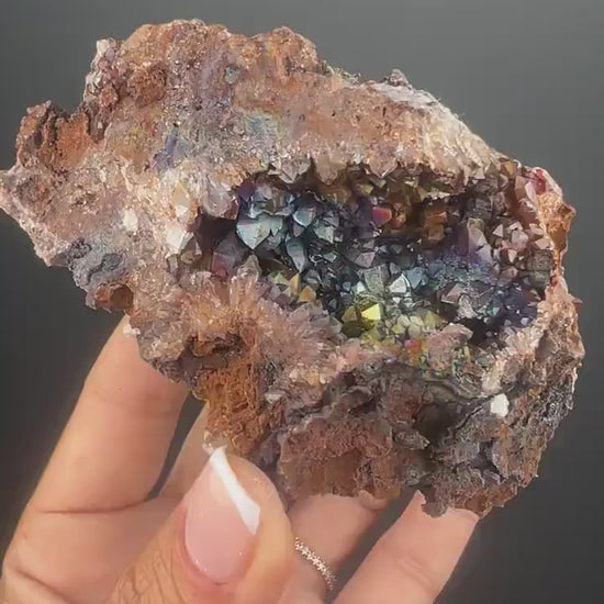 Rare, New Find! Irisdecent Colorful Goethite with Quartz Specimen