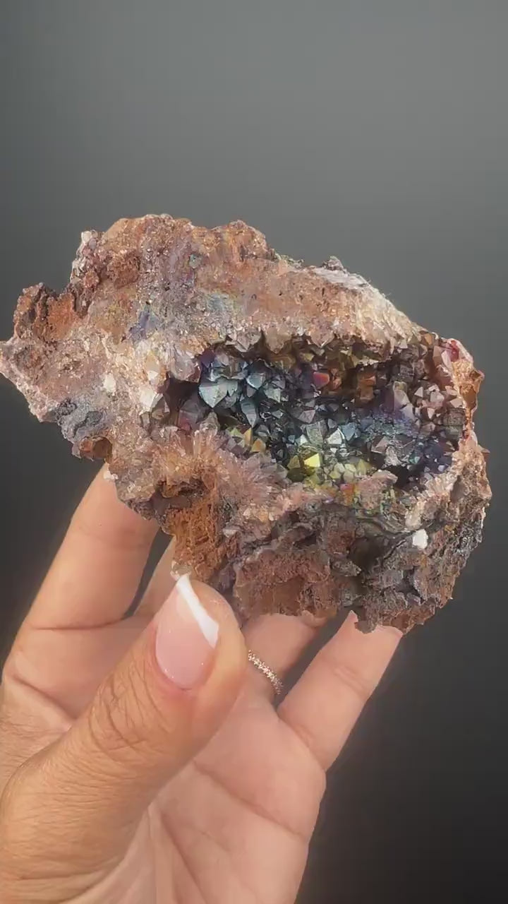 Rare, New Find! Irisdecent Colorful Goethite with Quartz Specimen