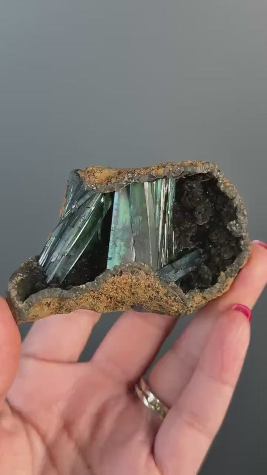 Gemmy Blue Green Vivianite, Vivianite Crystal