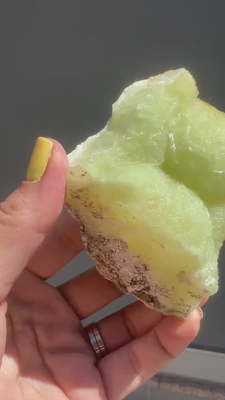 New Location! Rare Botryoidal  Green Prehnite  Crystal