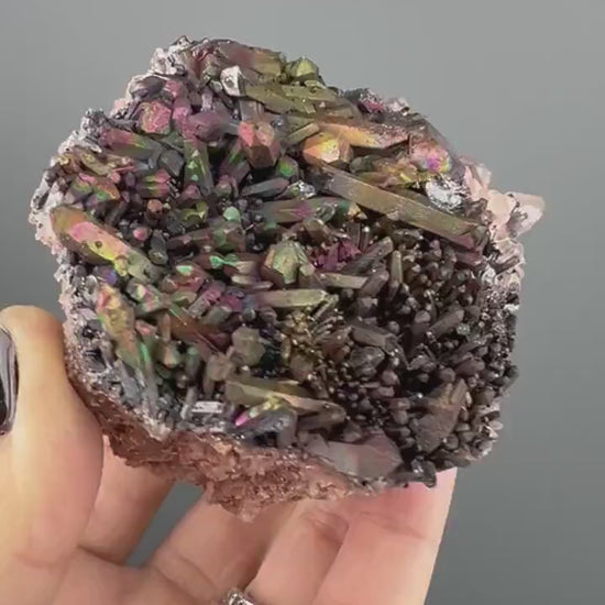 Rare, New Find! Iridescent Colorful Goethite with Quartz Specimen