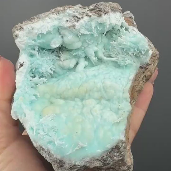 Blue Aragonite Mineral Specimen, Blue Aragonite Crystal