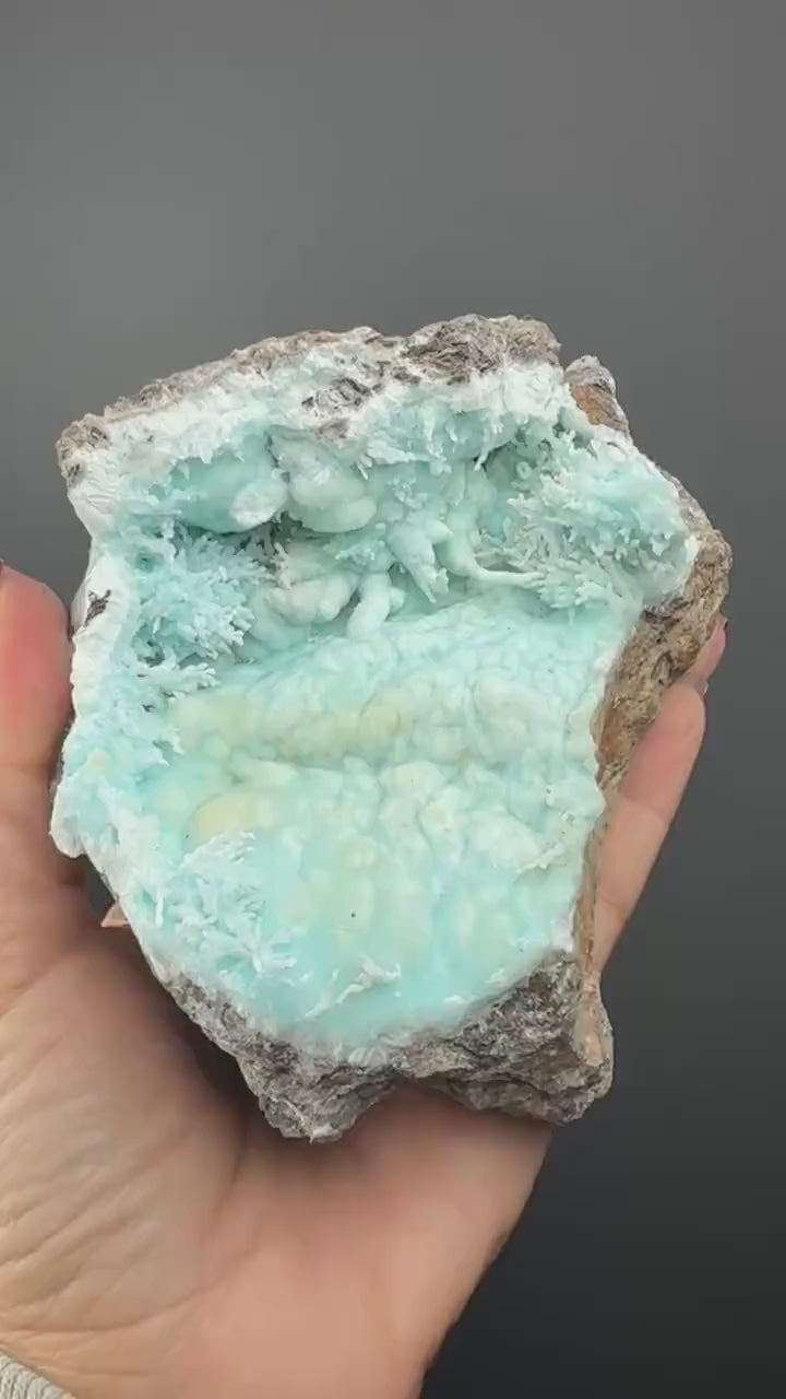 Blue Aragonite Mineral Specimen, Blue Aragonite Crystal