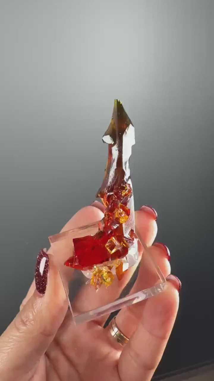 Orange Zincite Specimen, Zincite Crystal