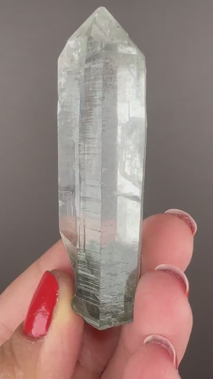 Himalayan Clear Quartz with Green Chlorite Crystal