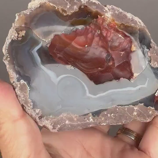 Self Standing Piece! Red Fox Crater Agate, Red Fox Agate