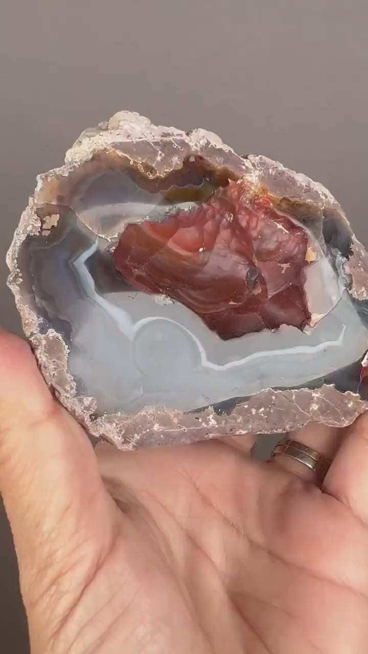 Self Standing Piece! Red Fox Crater Agate, Red Fox Agate