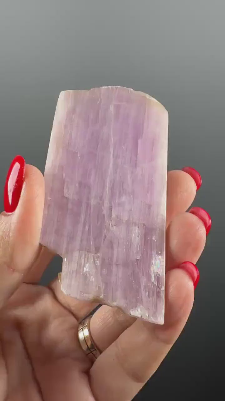 Pink Kunzite Crystal Slab