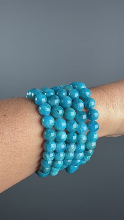 7 MM Blue Apatite Bracelets (8 Pieces)