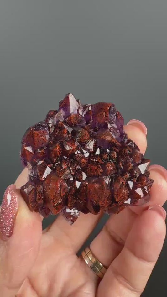 Amethyst Crystal Cluster – Red-Purple Amethsyt from Canada