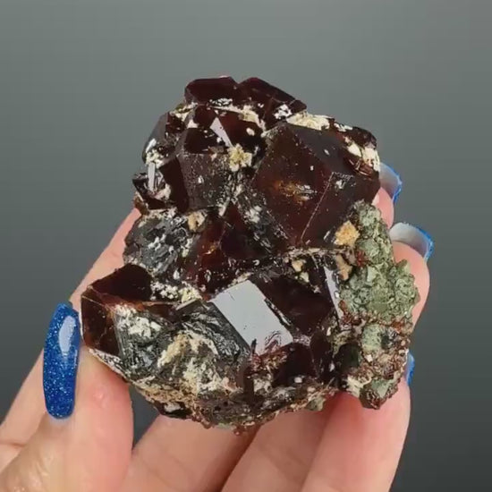 Chocolate Andradite Garnet Crystal Specimen