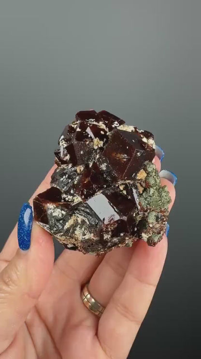 Chocolate Andradite Garnet Crystal Specimen
