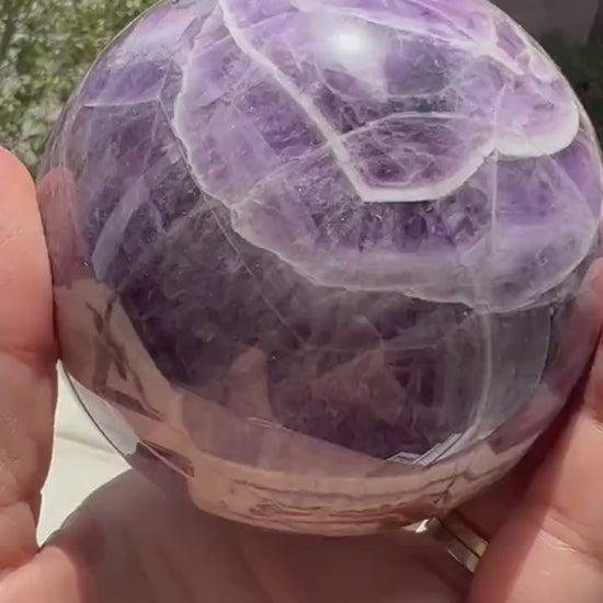 Chevron Amethyst Sphere- 87 mm