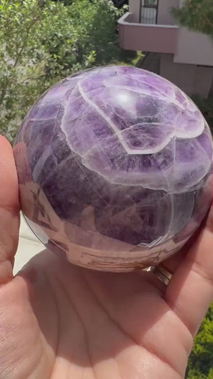 Chevron Amethyst Sphere- 87 mm