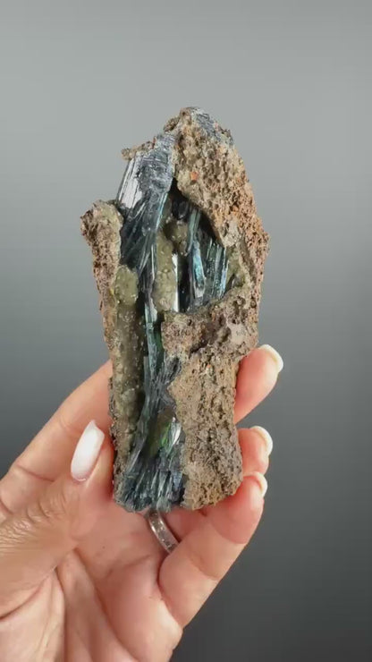 Gemmy Blue Green Vivianite, Vivianite Crystal