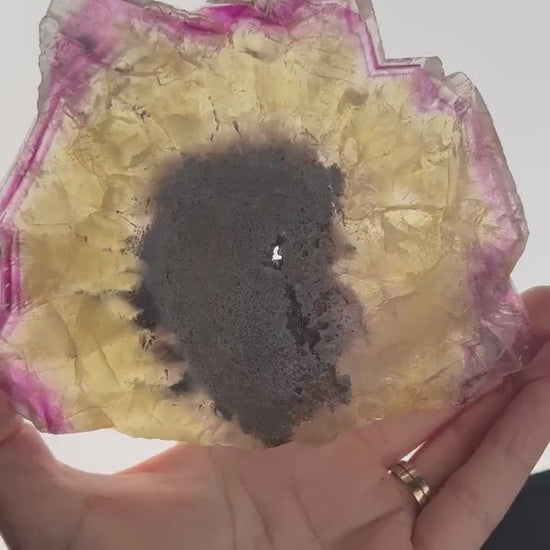 Amazing!Red Okorusu Fluorite Slab From Namibia