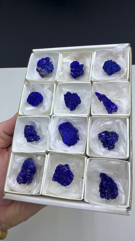 Blue Azurite Crystal Lot
