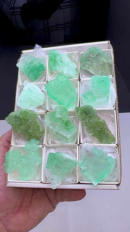 Green Halite Crystal Lot