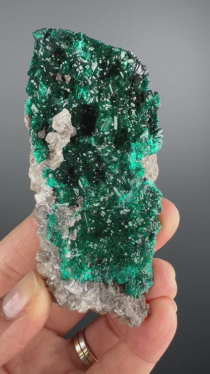 Dioptase with Quartz Mineral Specimen