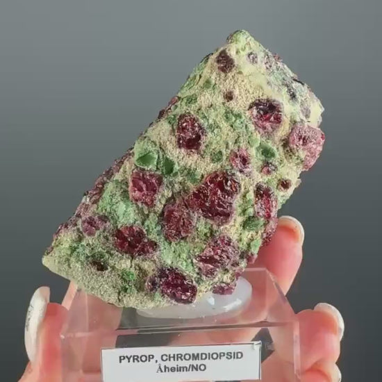 Rare! Pyrope Garnet with Chrom Diopsite Specimen