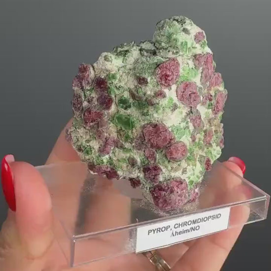 Rare! Pyrope Garnet with Chrom Diopsite Specimen
