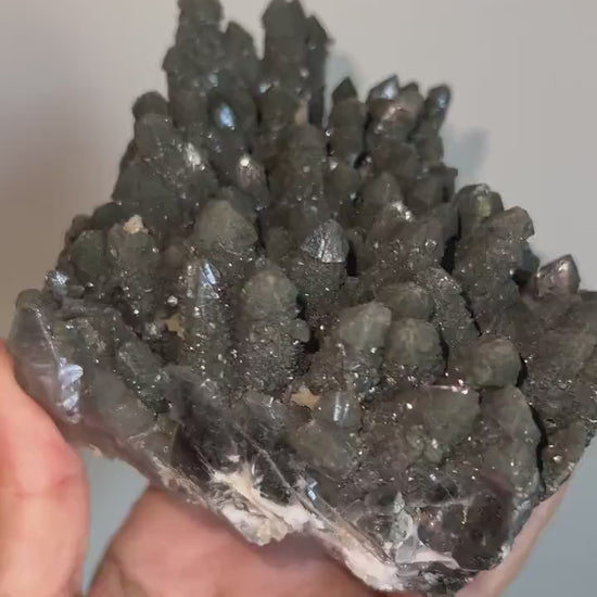 Amazing Piece with Shiny Crystal Formations! Green Prase Quartz Crystal Specimen from Inner, Mongolia