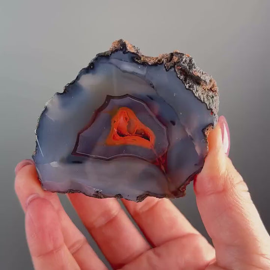 UV Reactive Red Fox Agate Specimen, Patagonia Origin