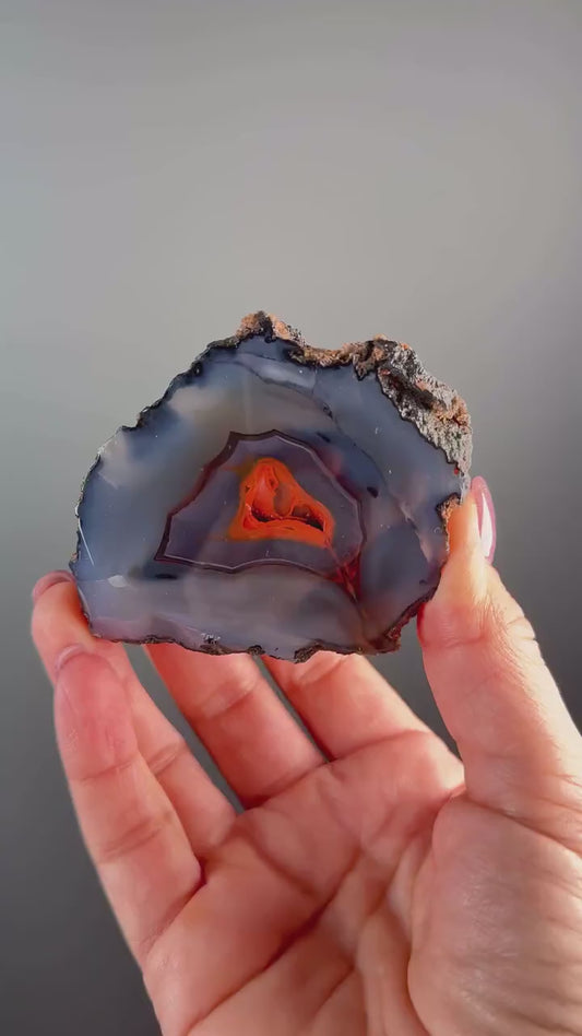 UV Reactive Red Fox Agate Specimen, Patagonia Origin