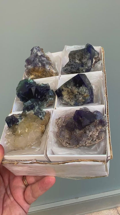 Color Change Green-Purple Fluorite  Crystal Lot