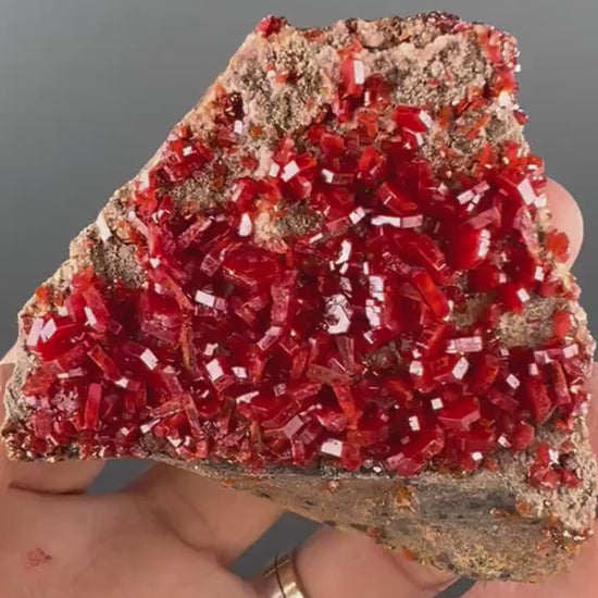 Beautiful Piece! Red Vanadinite Crystal Specimen, Vanadinite Crystal