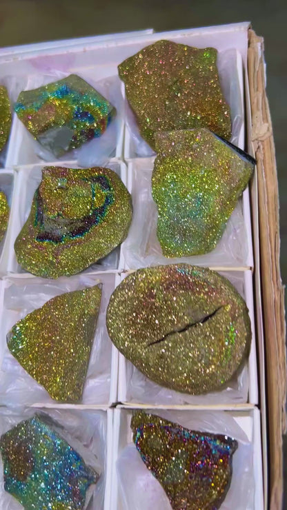 Rainbow Chalcopyrite Crystal Lot