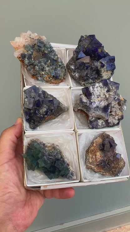 Color Change Green-Purple Fluorite  Crystal Lot