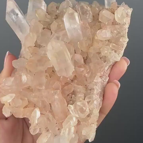 Amazing Piece! Pink Samadhi Himalayan  Healing Quartz,Samadhi Quartz Cluster