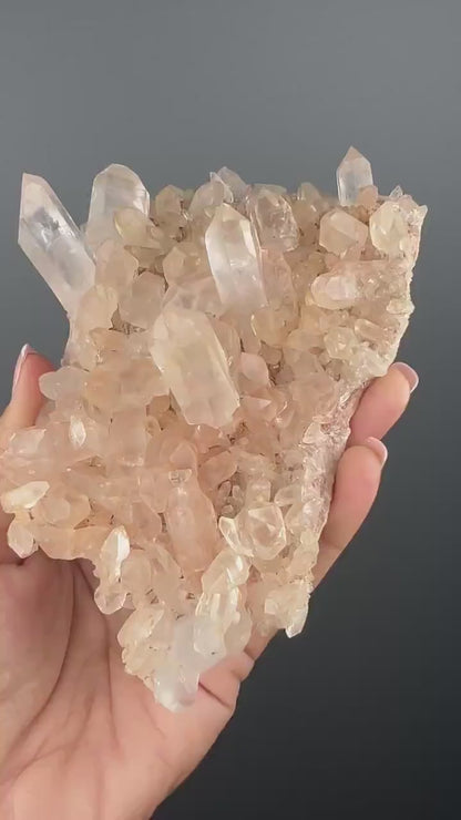 Amazing Piece! Pink Samadhi Himalayan  Healing Quartz,Samadhi Quartz Cluster