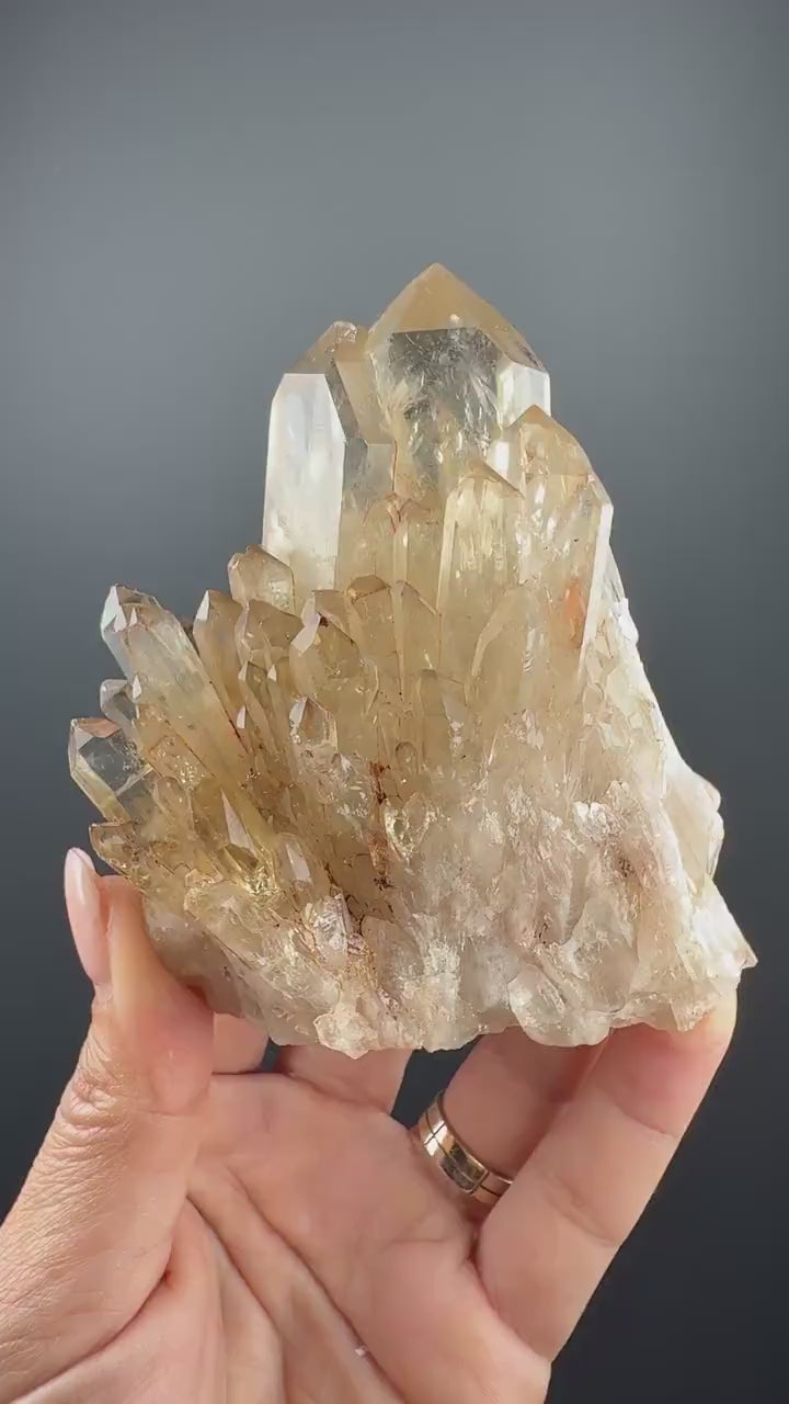 Kundalini Energy! Natural Kundalini Citrine Point,Raw Kundalini Citrine