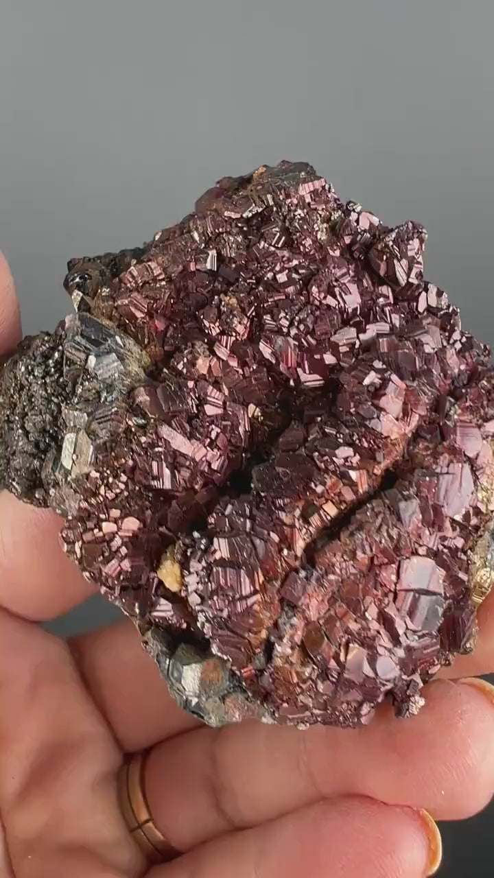 Creativity! Red Pyrite Crystal Mineral Specimen