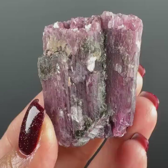 Rubellite Tourmaline Lepidolite Pseudomorph,  Minas Gerais,Brazil