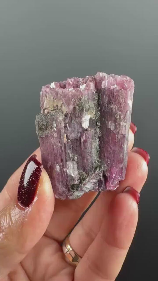 Rubellite Tourmaline Lepidolite Pseudomorph,  Minas Gerais,Brazil